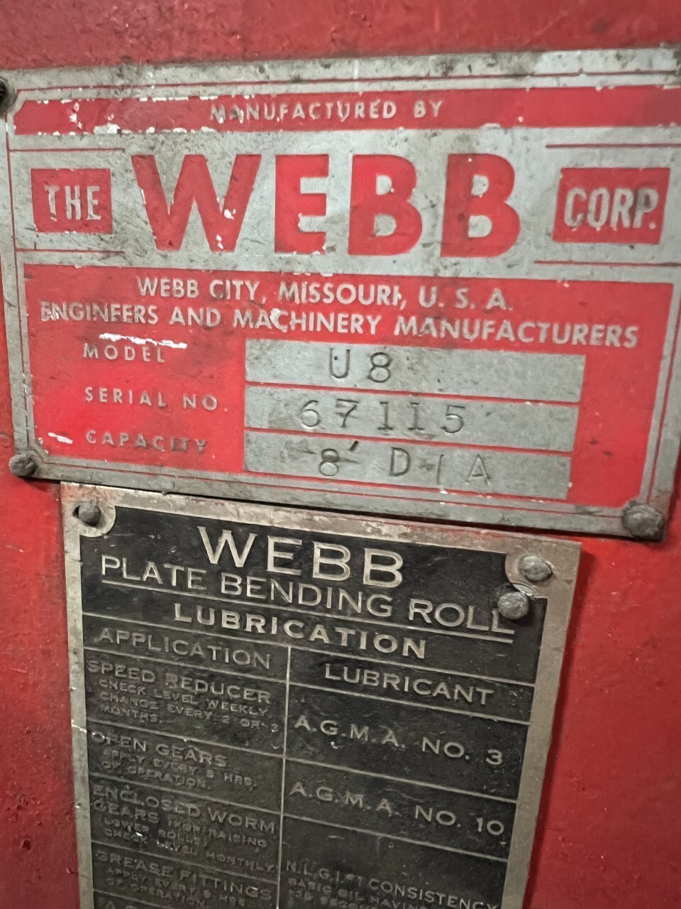 WEBB U-8 Welding System | Machine Tool Emporium