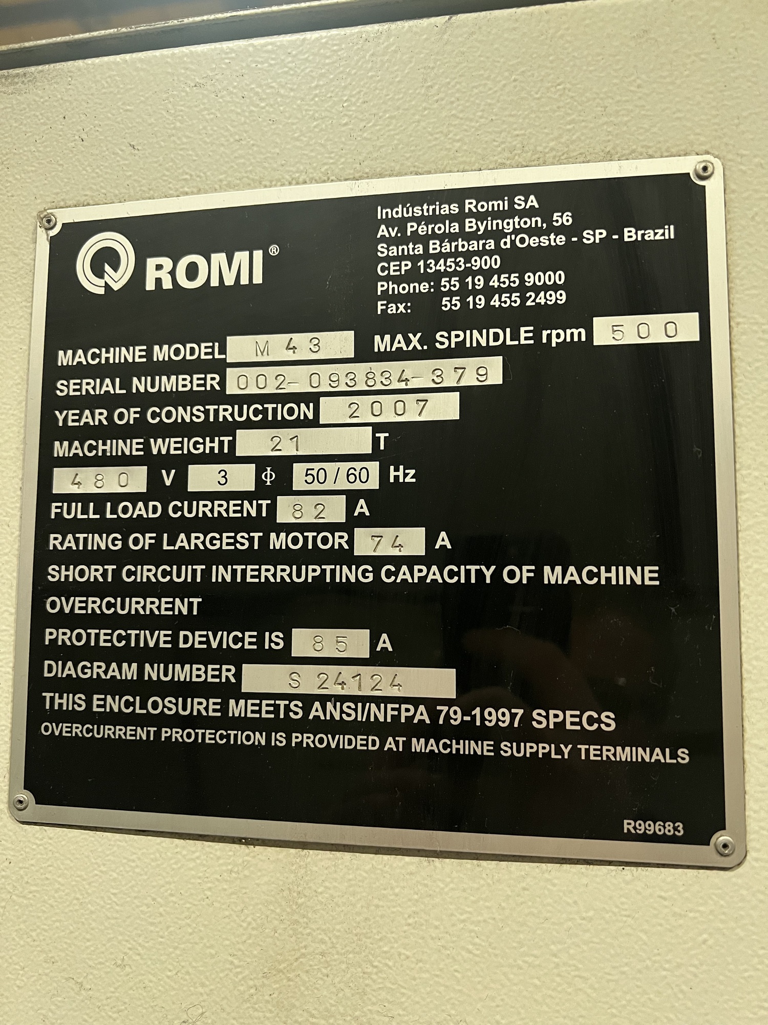 2007 ROMI M43 Geared Head Lathe | Machine Tool Emporium