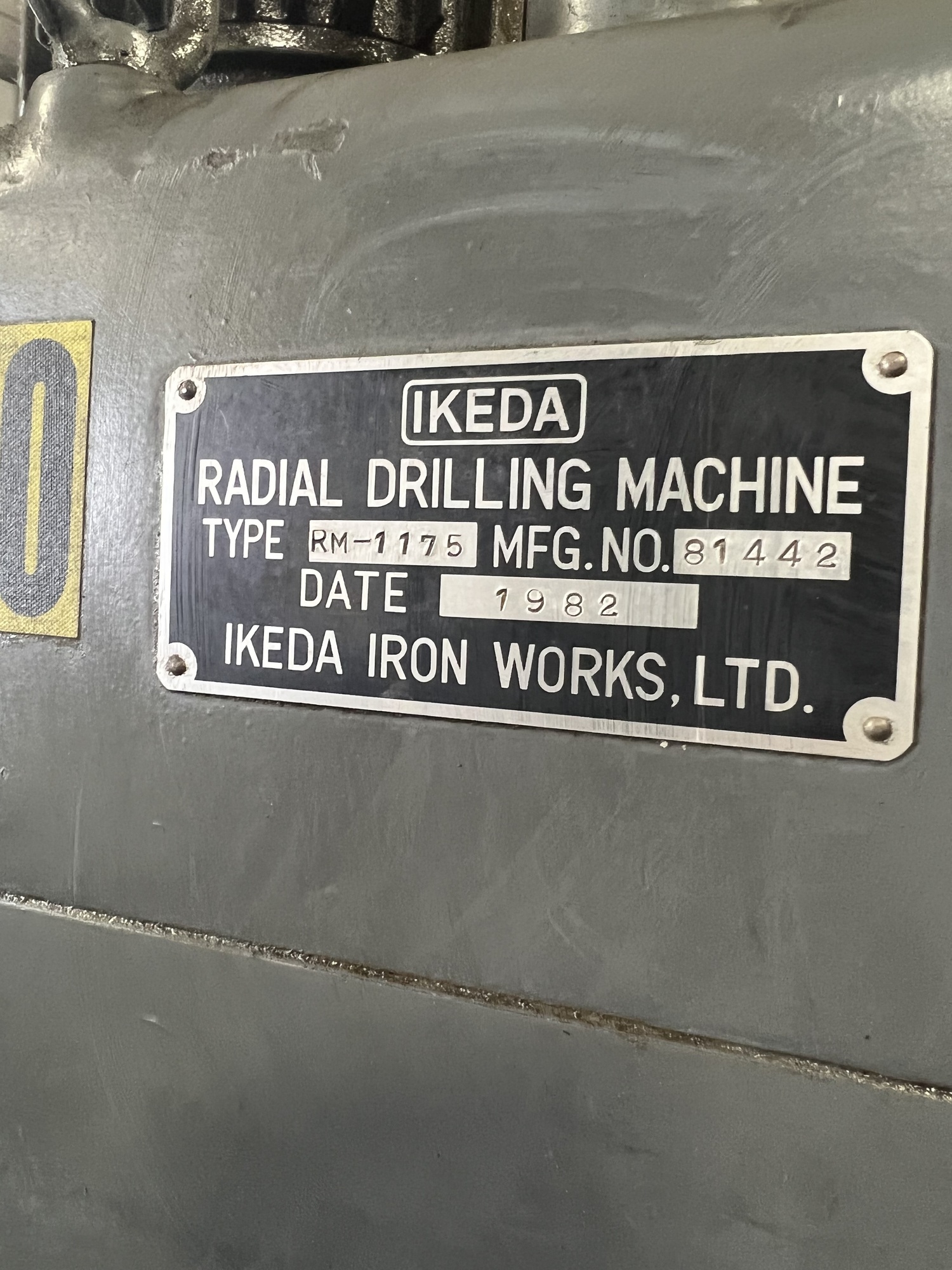 1982 IKEDA RM-1175 Radial Drills | Machine Tool Emporium