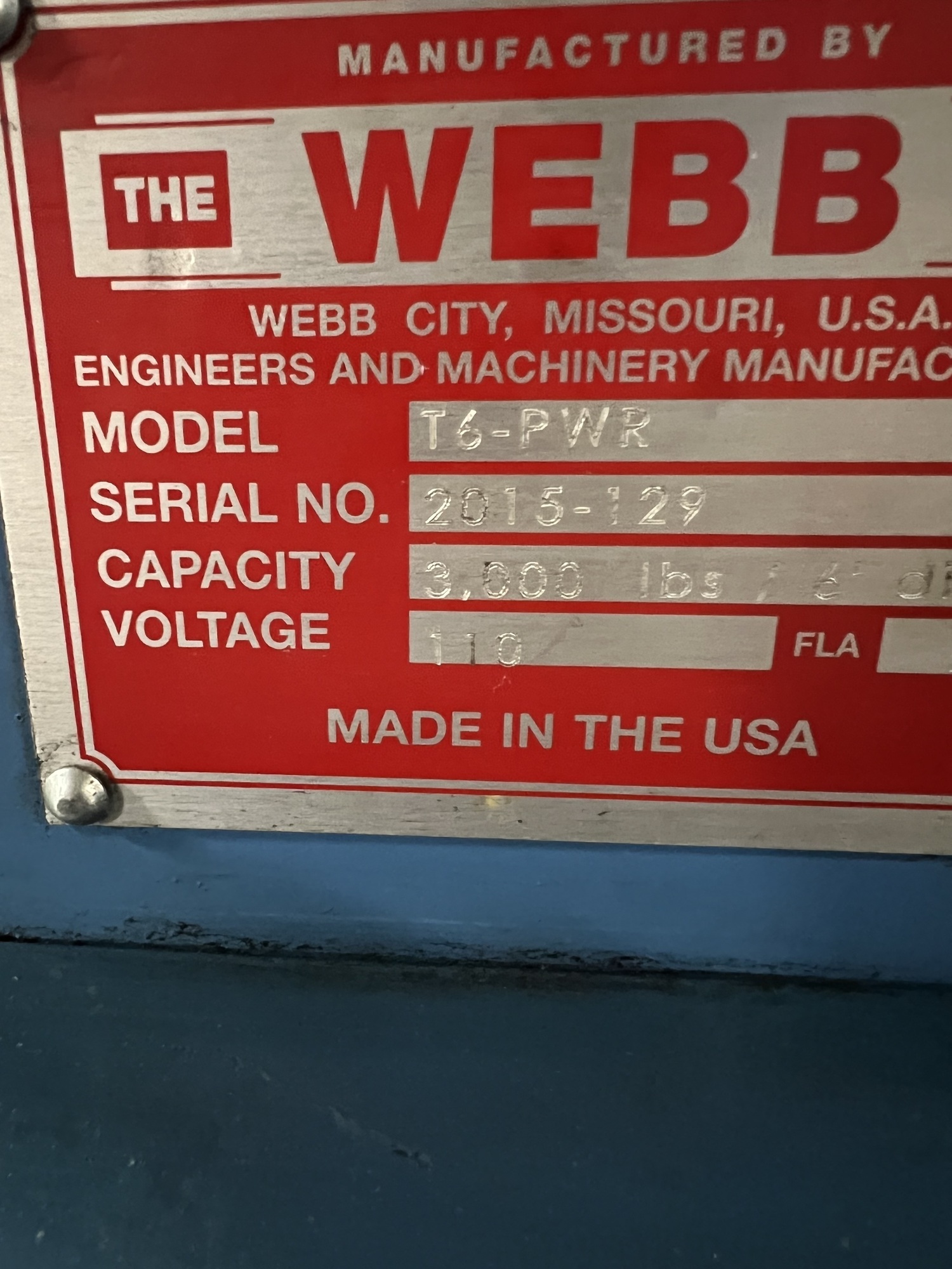 2015 WEBB t6 Welding Turning Rolls | Machine Tool Emporium
