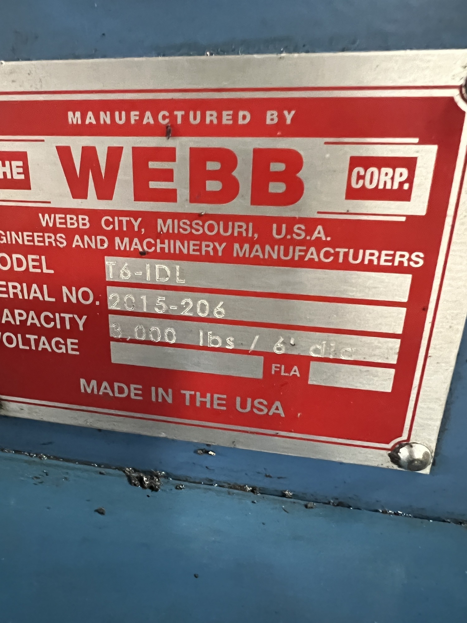 2015 WEBB t6 Welding Turning Rolls | Machine Tool Emporium