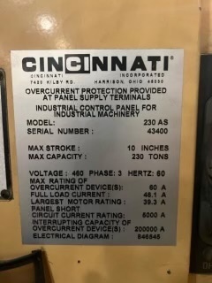 CINCINNATI INC 230AS12 Press Brakes | Machine Tool Emporium